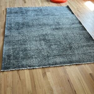 Textured Blue and light blue Area Rug - Neutral Modern Style 5’3” x 7’0”
